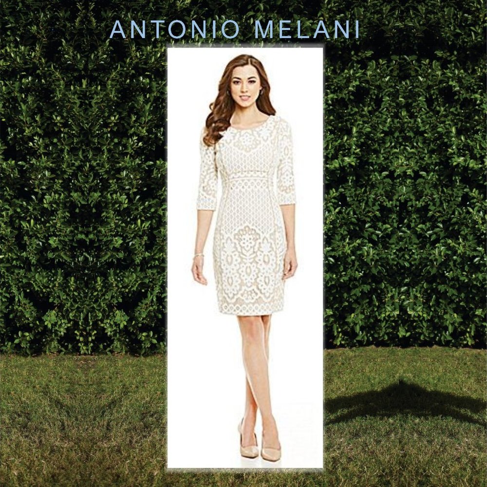 ANTONIO MELANI "Bettye" Lace Sheath Dress  NWT